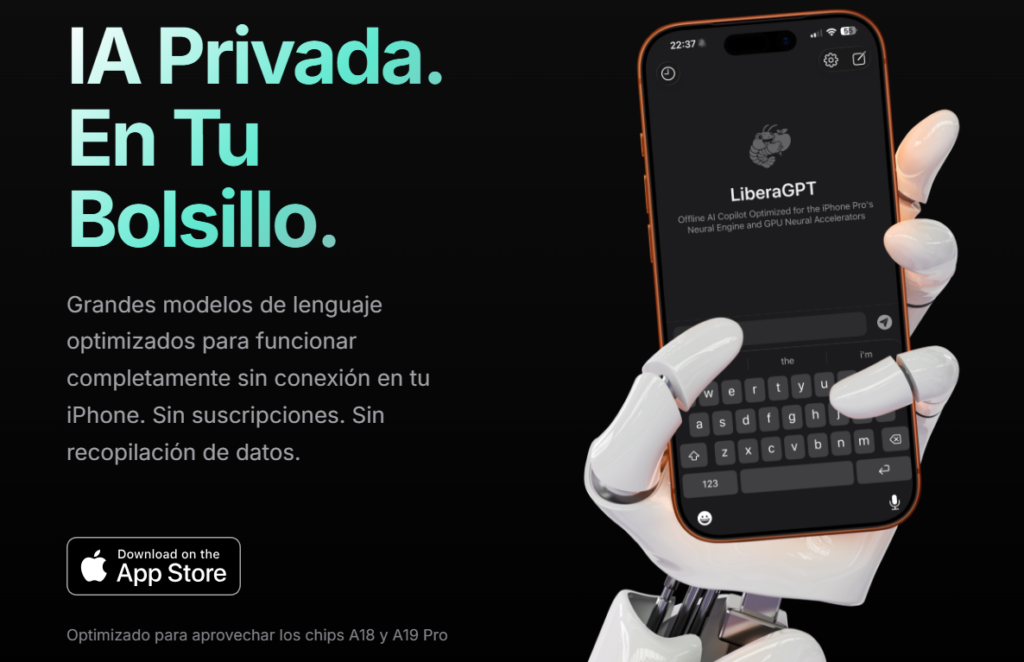 LiberaGPT, la app que lleva múltiples modelos GPT al iPhone sin conexión