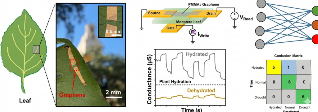 Un tatuaje electrónico permite medir el estado hídrico de las plantas en tiempo real