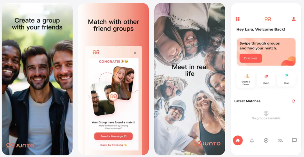 Junto, la app de dating para tener citas en grupo