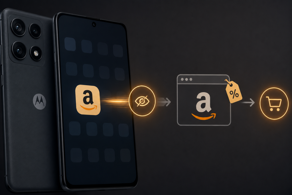 Algunos móviles Motorola redirigen a Amazon 'por lo bajini' para llevarse comisión