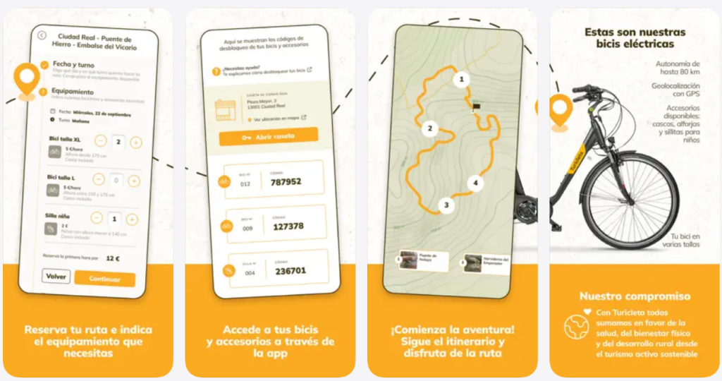Turicleta, la app que permite recorrer la España rural en bicicletas eléctricas