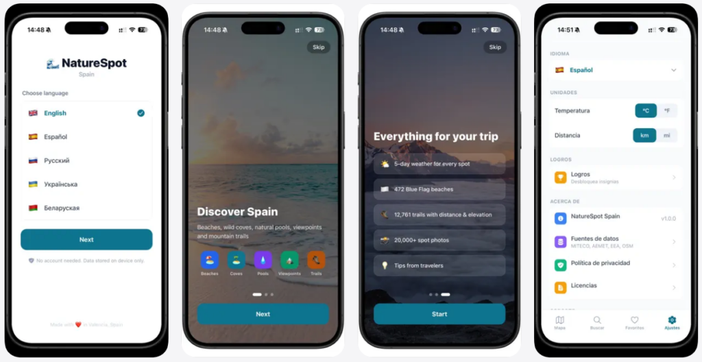 Esta app te permite encontrar pozas y calas para refrescarte durante las olas de calor