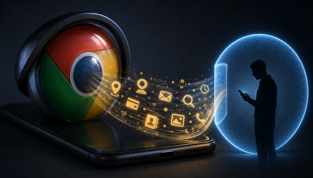 Chrome es el navegador móvil que más datos recopila, haciéndose con hasta 20 tipos distintos de información