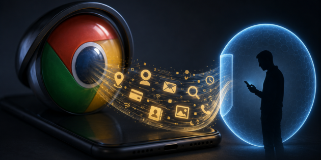 Chrome es el navegador móvil que más datos recopila, haciéndose con hasta 20 tipos distintos de información