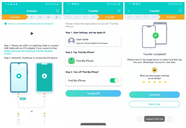 Cómo pasar WhatsApp de Android a iPhone sin perder datos