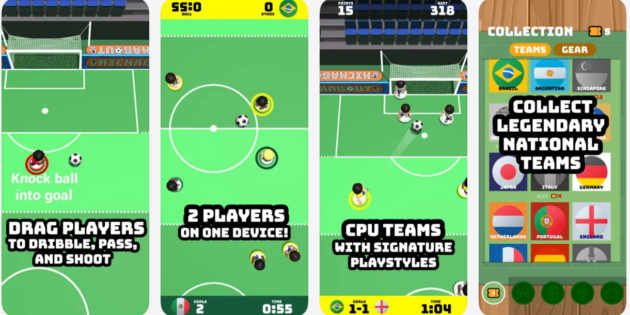 El creador de Guitar Hero y Slope lanza Kickabout, un futbolín caótico para iOS con partidas de dos minutos