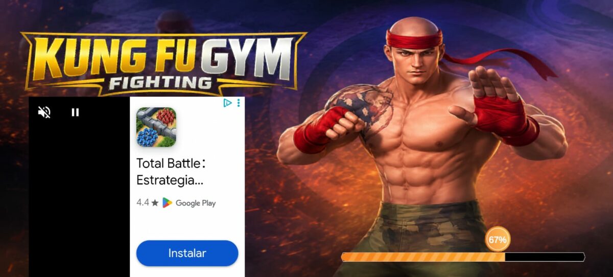 Kung Fu Gym Fighting, el juego donde te tienes que pegar... con los anuncios