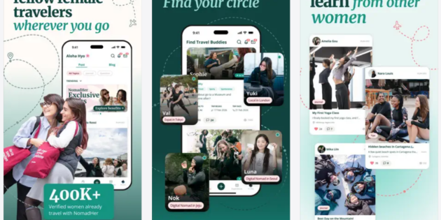 NomadHer, la aplicación que conecta a mujeres que viajan solas por el mundo