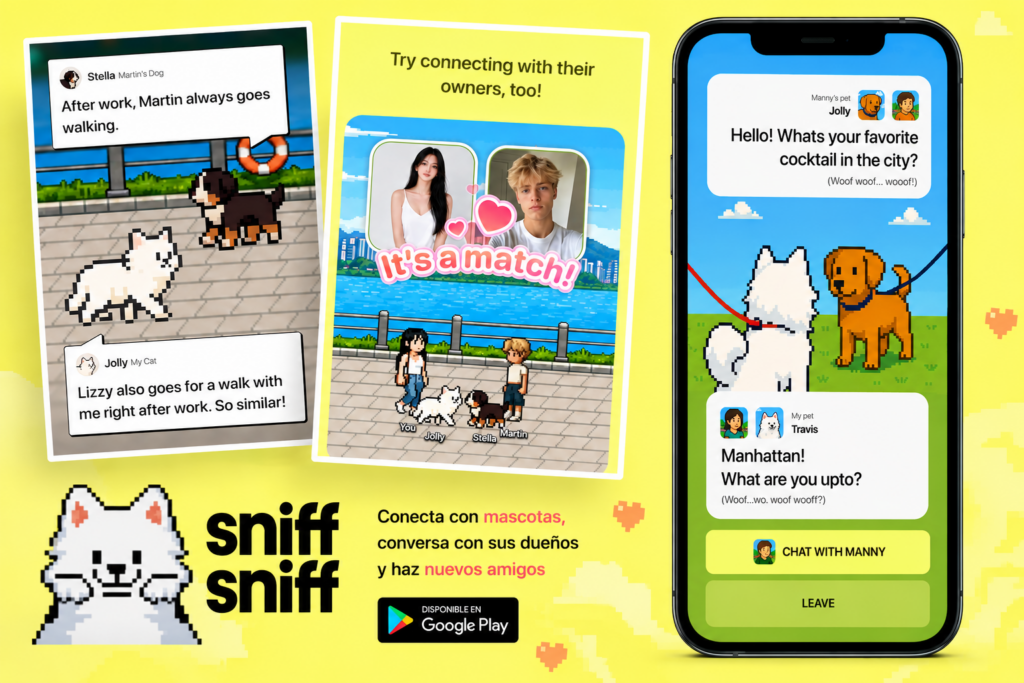 SniffSniff, la app que convierte a tu mascota virtual en tu agente para hacer amigos