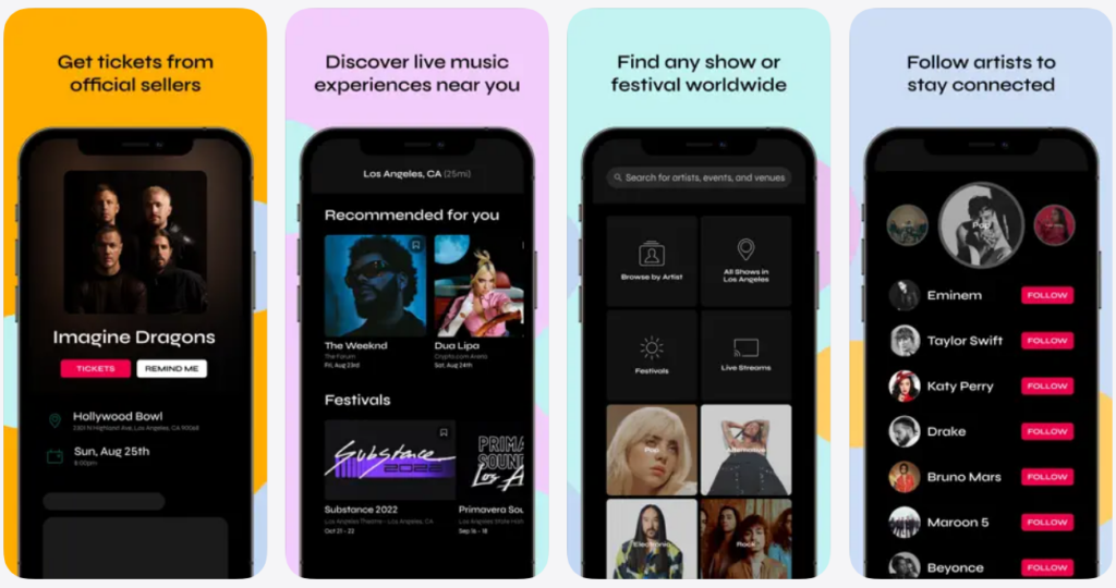 Bandsintown, la app que te ayuda a encontrar conciertos durante tus vacaciones de verano