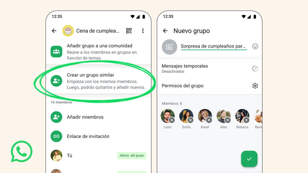 WhatsApp ya permite las conversaciones paralelas dentro de los grupos