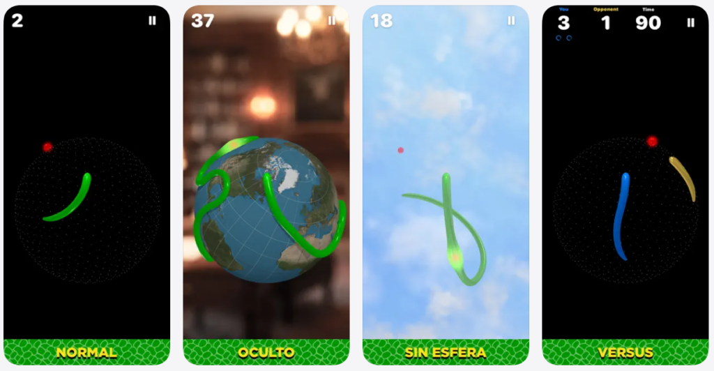 Snake Sphere convierte el clásico juego de la serpiente en esférico