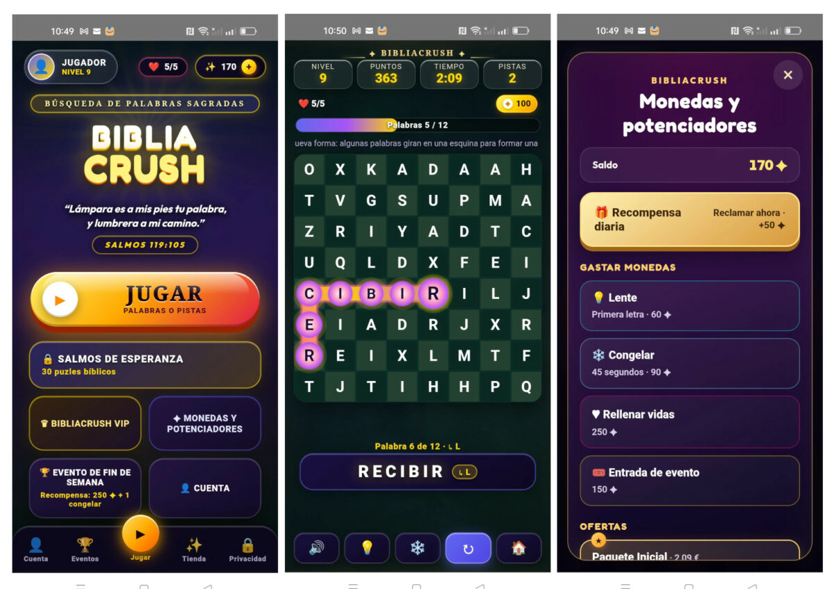 BibliaCrush, pon a prueba tu vocabulario sagrado a golpe de swipe