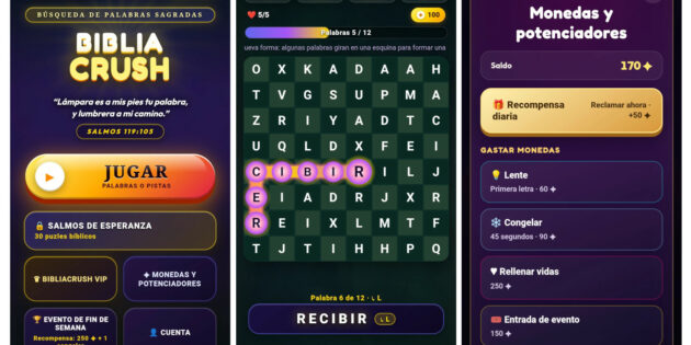 BibliaCrush, pon a prueba tu vocabulario sagrado a golpe de swipe