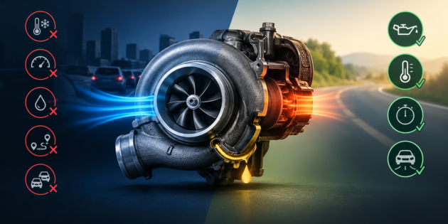 Motor turbo en ciudad: qué hábitos del conductor acortan la vida del turbocompresor