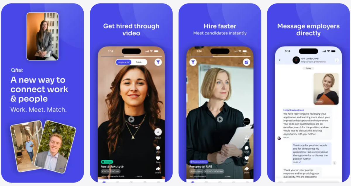 Llega a España Oftet, un Tiktok para buscar trabajo a base de vídeos cortos